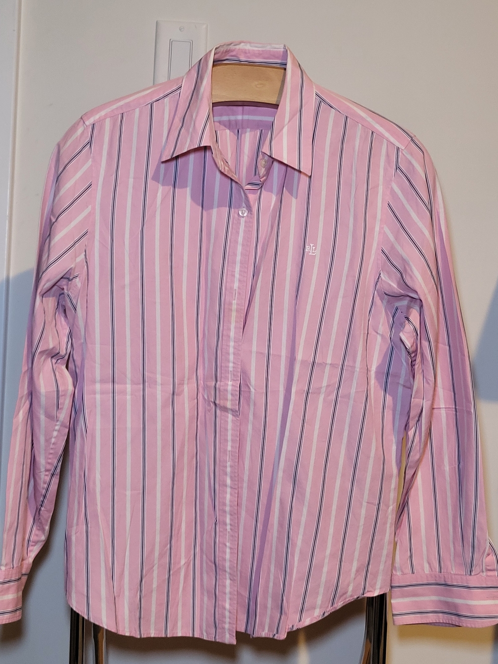Women's Pink Striped Dress Shirt